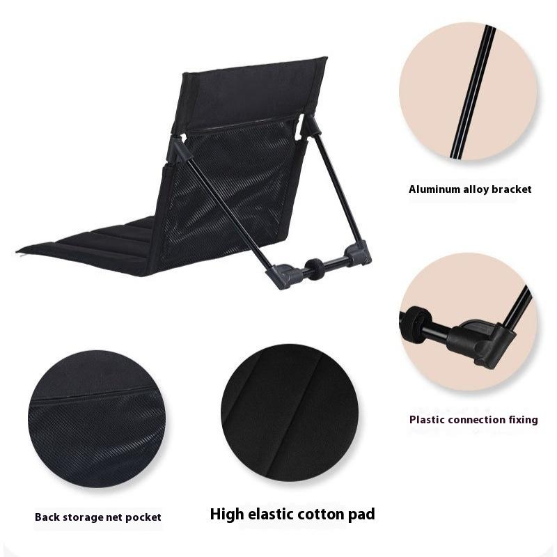 Outdoor Lounge Chair,Beach Garden Lazy Chair Backrest Cushion,Lounge Chair Camping Picnic Travel Folding Back Chair