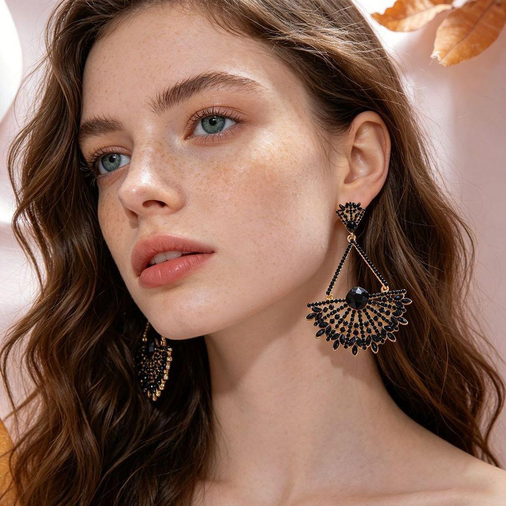 Geometric Hoop Earrings For Women With Gold Plating Retro Style Fashion Jewelry