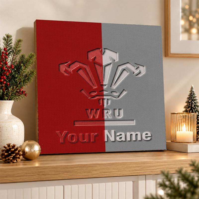Wales Rugby Custom Name Text 5D Diamond Painting Kit DIY Full Drill Diamond Art Decoration