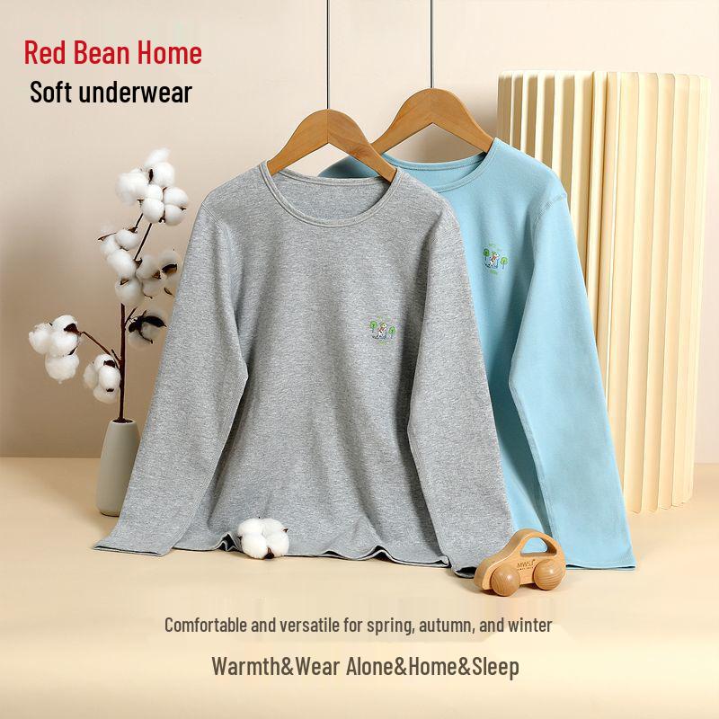 Hodo Kids' 7A Antibacterial Cotton Autumn Base Layer Set - Comfortable and Versatile for Boys & Girls