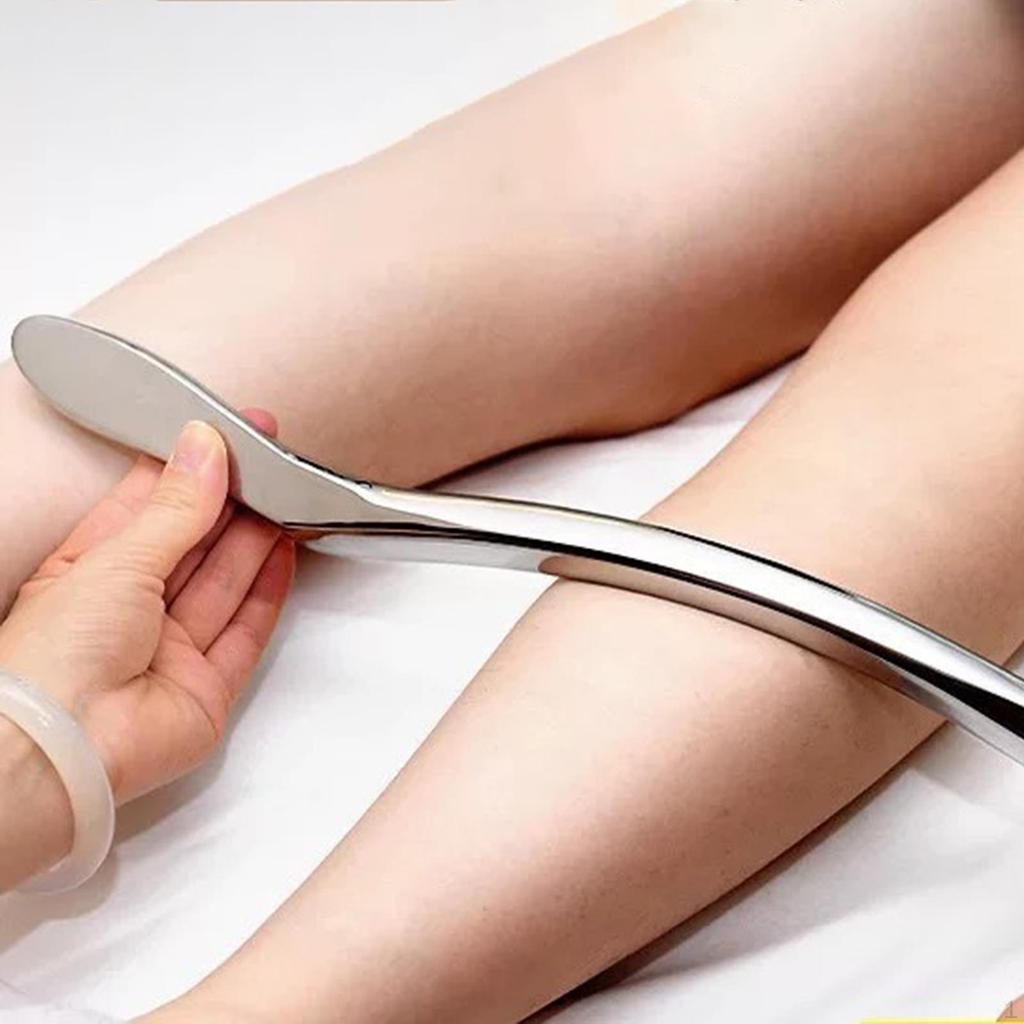 Ergonomic Gua Sha Tool In Stainless Steel for Body Massage, Manual Scraping Board Arms And Back