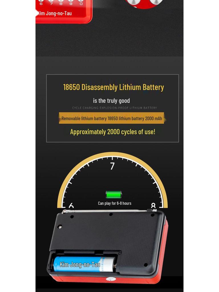 Jinzheng 875 Bluetooth Portable MP3 Player with Card Slot and High Volume for Elderly