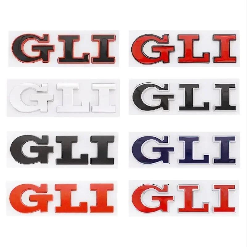 3D Metal Car Letters GLI Logo Rear Trunk Front Grill Badge Emblem Sticker Decals For Volkswagen VW Jetta MK2 MK4 MK5 MK6 MK7 MK8 zd1
