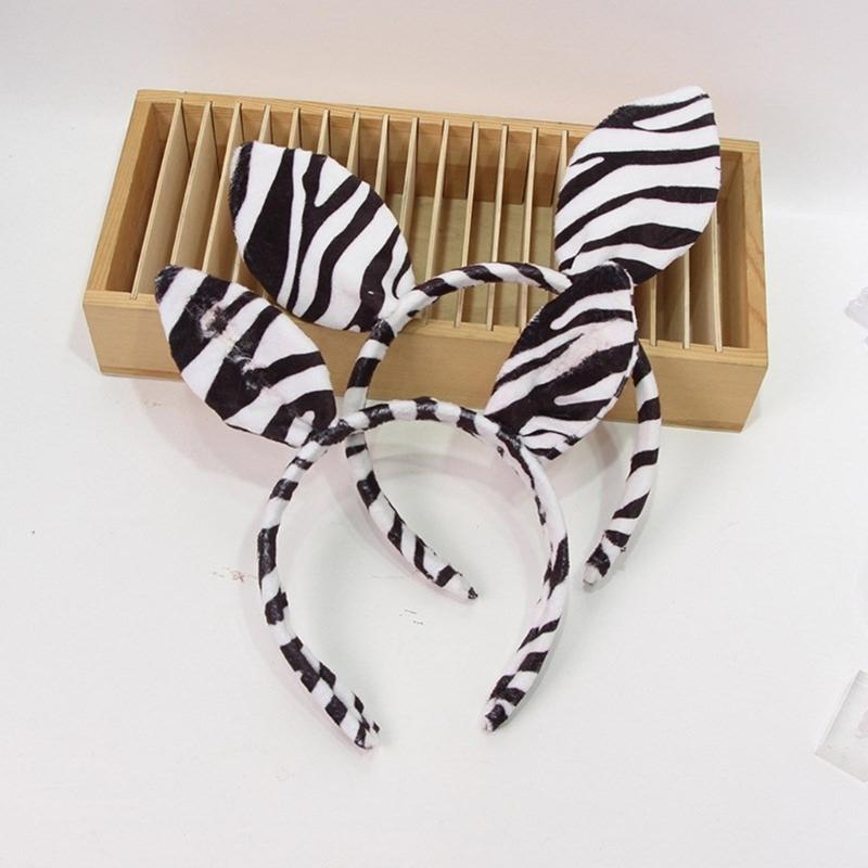 Zebras Hairbands Festive Photo Props Halloween Ear Headbands Party Headpiece Fun Headbands for Music Festivals