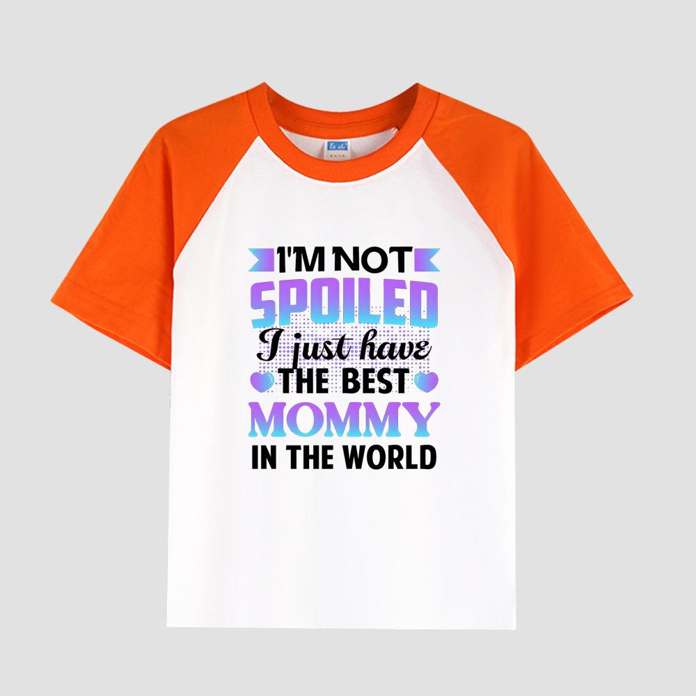 Bedrucktes T-Shirt für Kinder mit Rundhalsausschnitt, Baumwollstoff, lässiges, modisches Kurzarm-Oberteil für den Sommer für Jungen