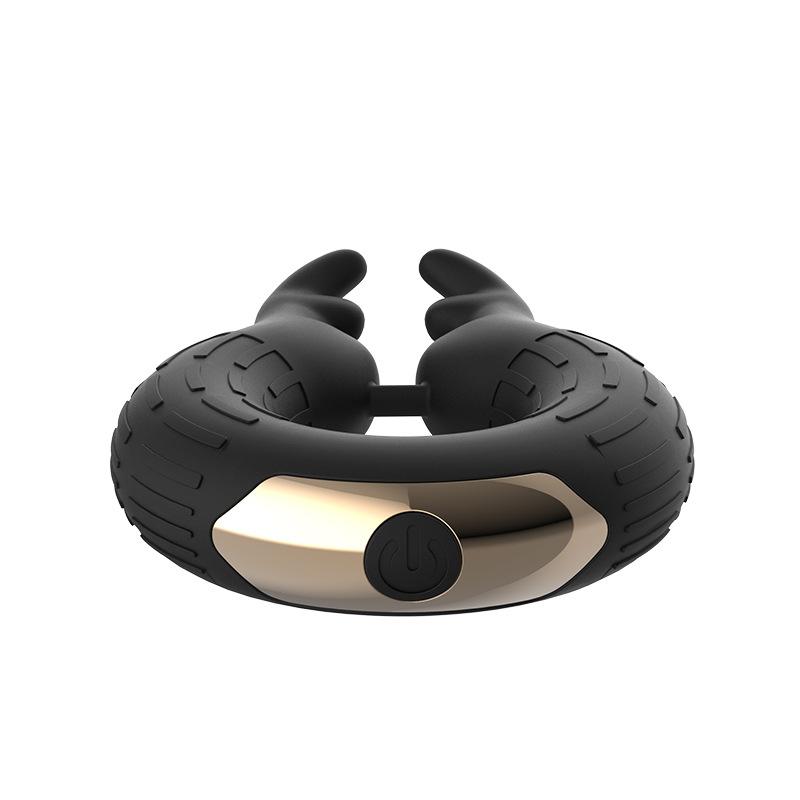 Private Model Rechargeable Silicone Deer Head Horseshoe Ring Men's Delayed Penis Ring Vibration Men's Essence Fixing