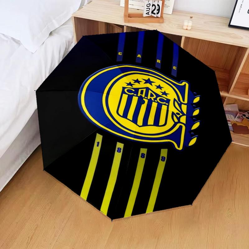Rosario Central Crest Umbrella Folding umbrella, automatic umbrella 8-Frame for Travel, camping Use Gift for Halloween Christmas