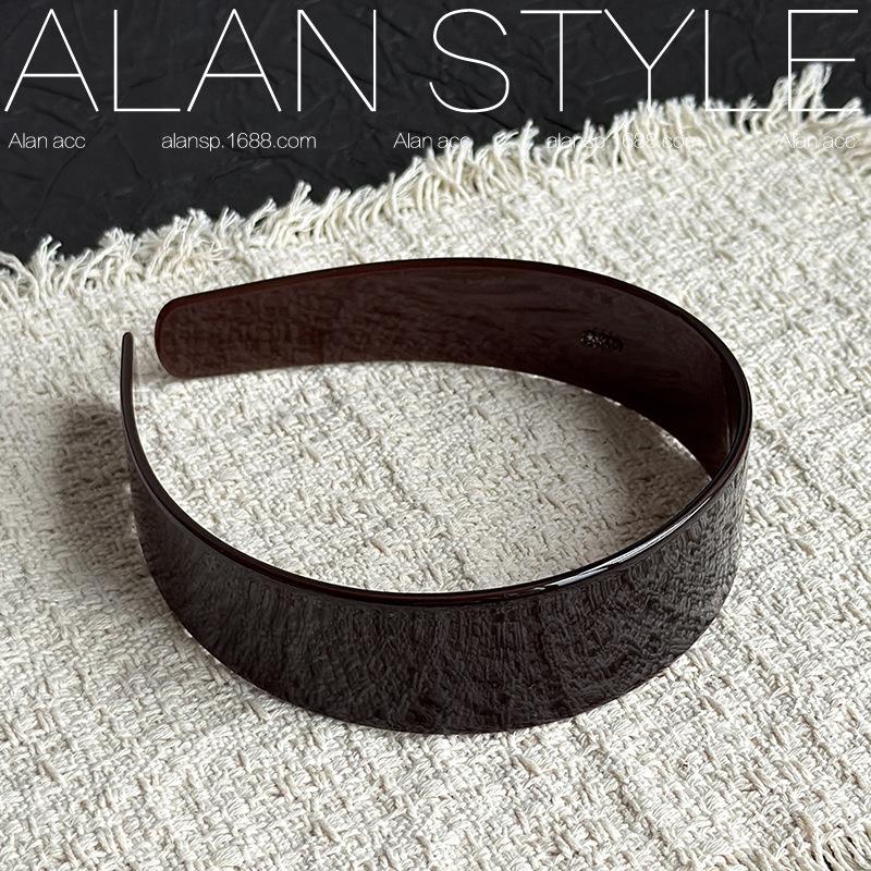 New Acetate Headband Leopard-print Wide Band Ombre Merlot-toned High-end Unisex Workwear Everyday Styling Handmade