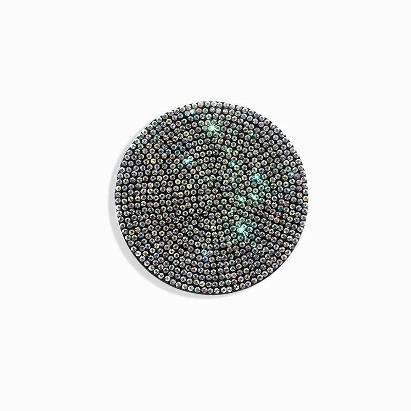 1/2Pcs Diamond Car Coaster Water Cup Slot Non-Slip Mat Bling Gadget Silica Pad Cup Holder Mat Auto Interior Accessories
