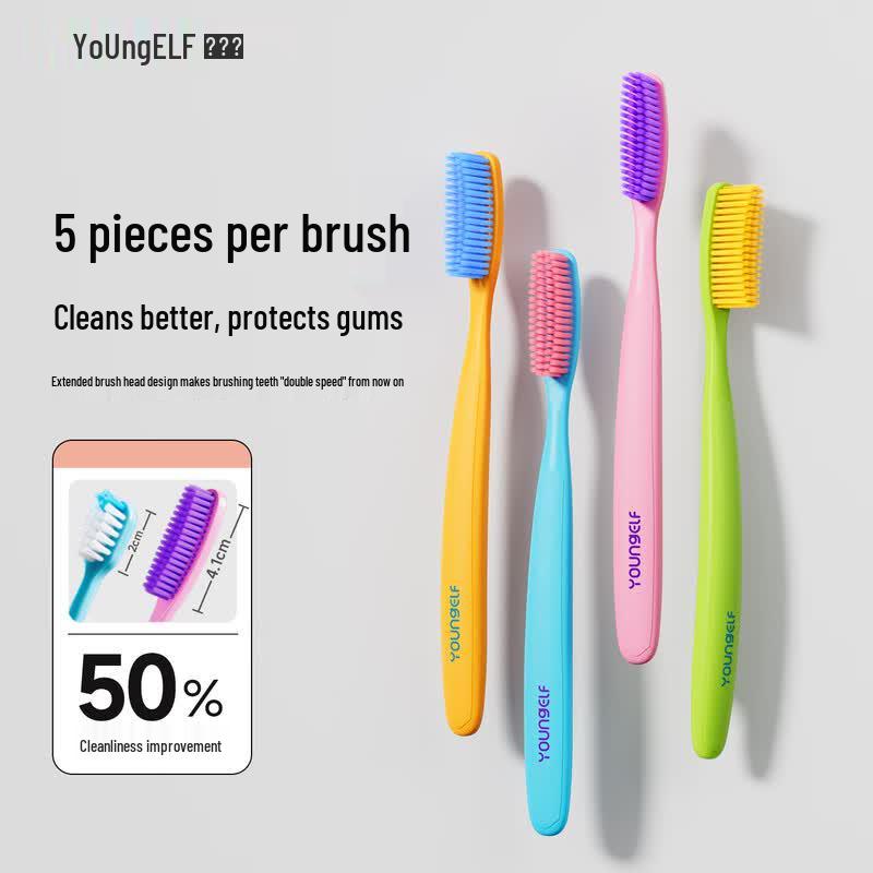 Yangjingling Adult Soft Bristle Toothbrush - 4-Pack
