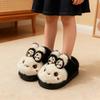 Winter Warmth Thick-Soled Fleece-Lined All- Cotton Slippers With Heel Coverage