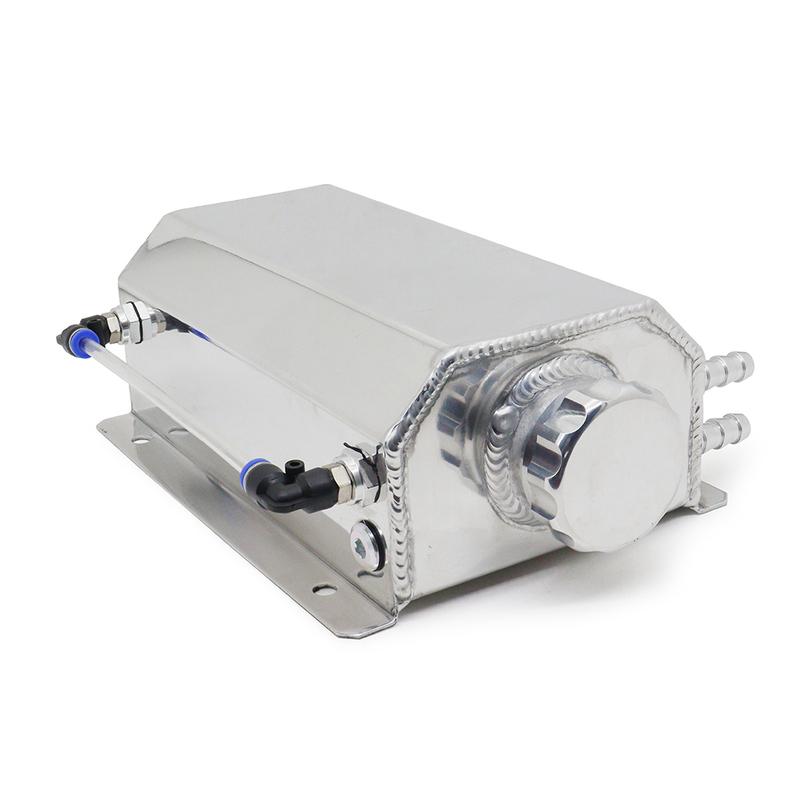Universal Aluminum Alloy Engine Coolant Radiator Overflow Tank 1000ml/2000ml Square Overflow Tank 1L/2L With Drain Plug