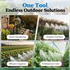 100 Fuß 1/4-Zoll Tropfbewässerungs-Kit mit 16 verstellbaren Kupferdüsen, Automatisches Zerstäubungs-Bewässerungs-Sprinklersystem für Garten, Hochbeete,