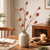 Plastic Artificial Pomegranate Branch 8 Fruit Foam Fruits Branches  Chinese New Year Decor