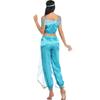 CosplayM-XL Halloween Ala Lamp Ding Jasmine Princess Costume, Adult, Female Indian Lamp Dance Costume