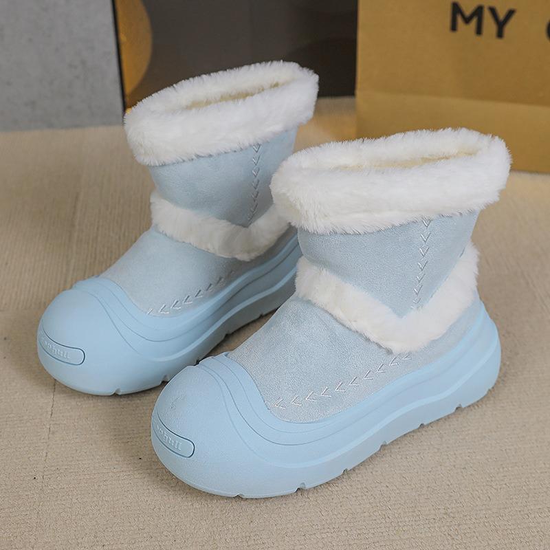 Thick-soled Snow Boots Hairy Boots Women's Autumn and Winter New Plush Thermal Cotton Boots Versatile Non-slip Women's Boots