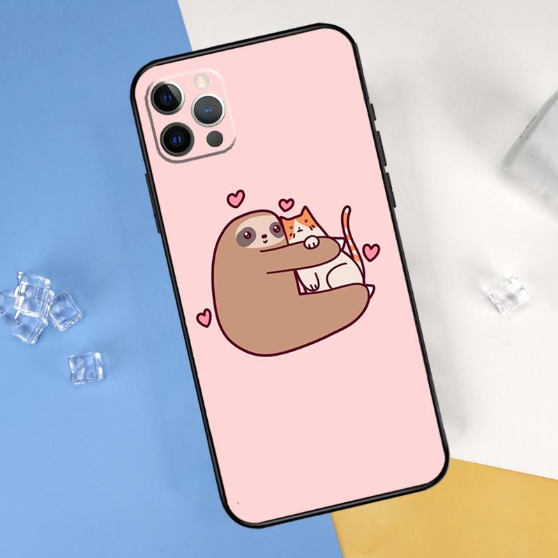Sloth Cute Animal Phone Case For iPhone 16 Pro Max 13 12 Mini 11 14 15 Pro Max XR 16 15 Plus 16e Cover Shell