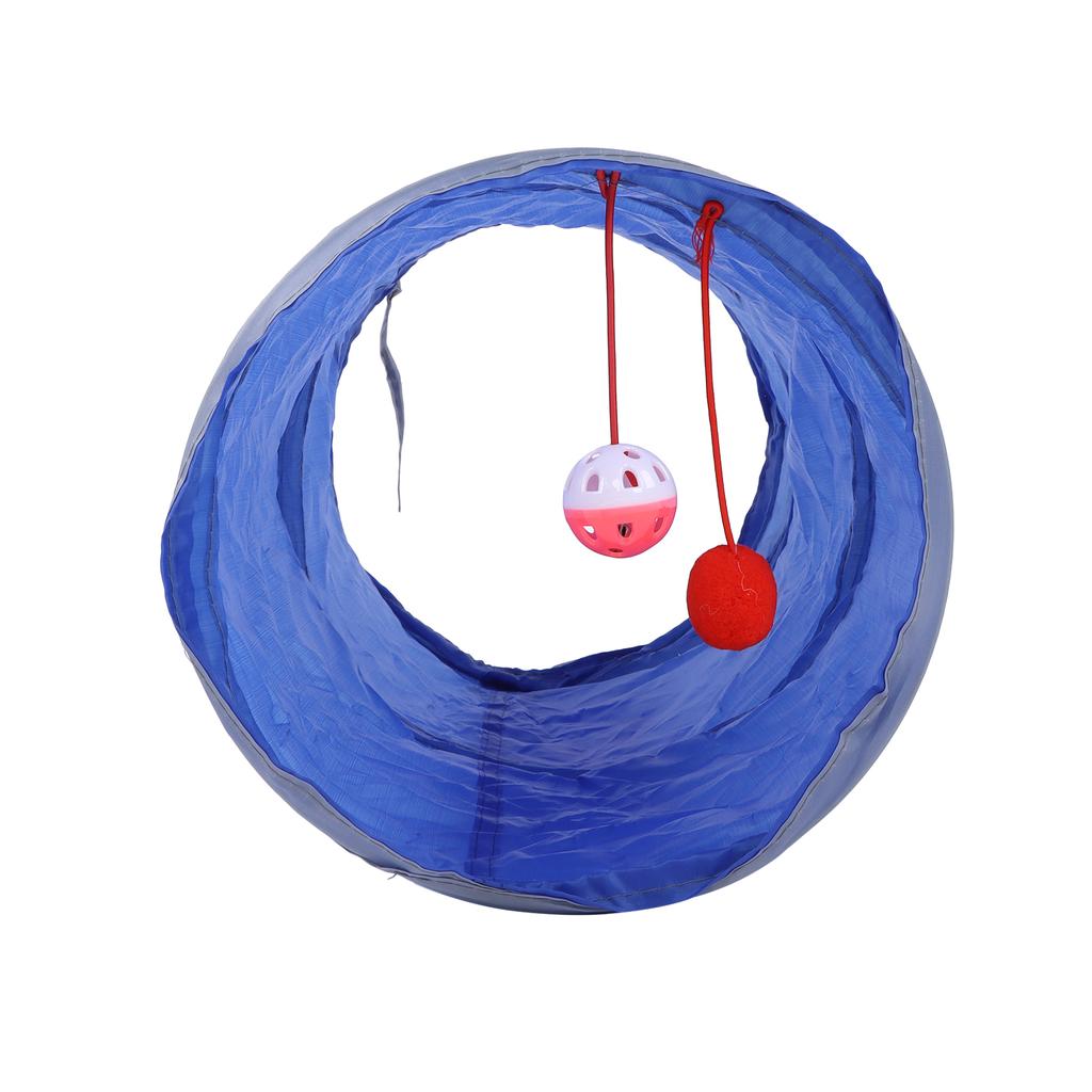 Cat Tunnel Foldable Polyester Interactive Tunnel Toy with Hanging   for Cats Rabbits Puppies