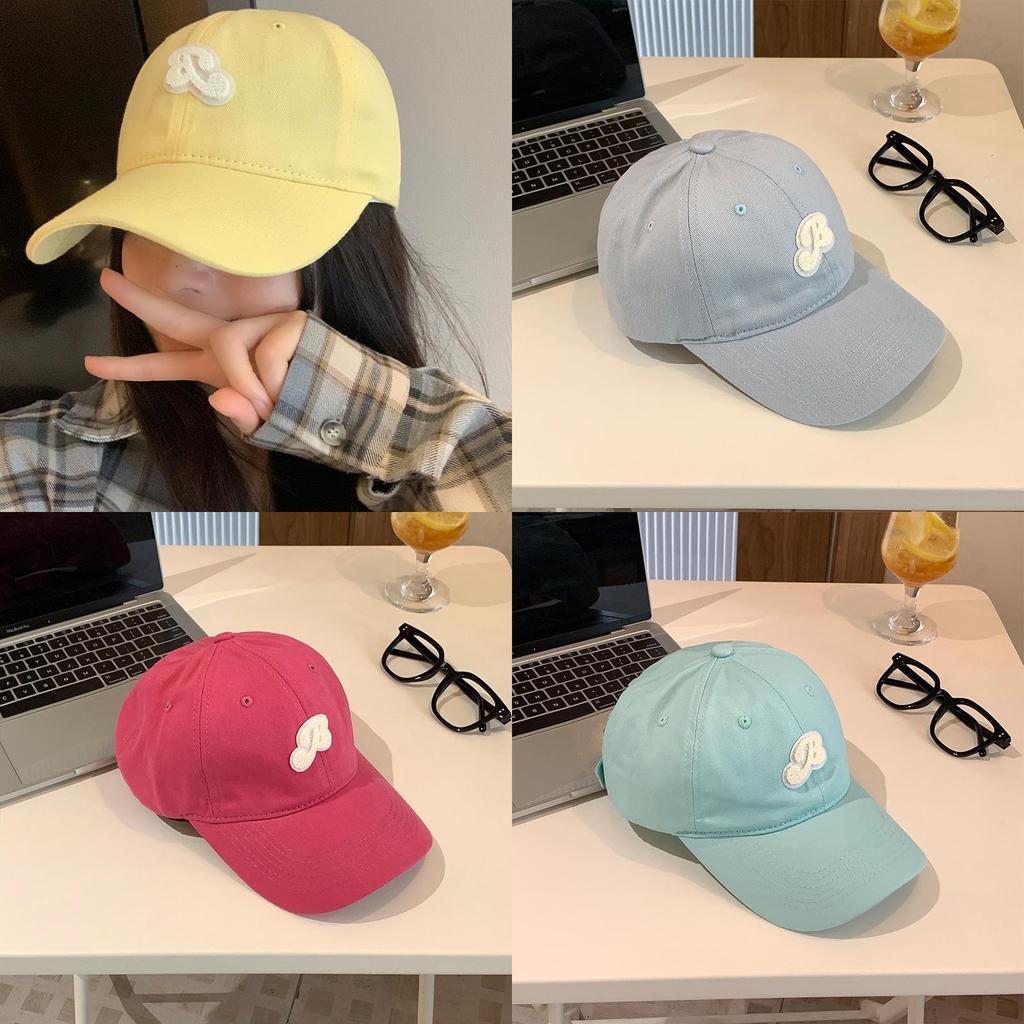 Stylish Korean Yellow Letter Embroidered Baseball Cap For Women Spring Summer 2024