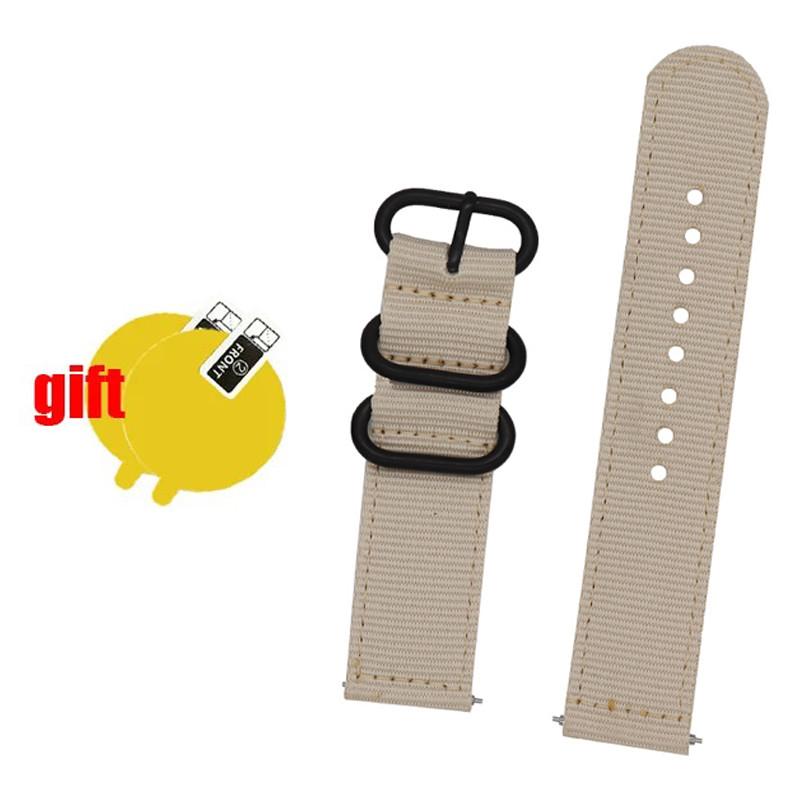 

2шт TPU пленка + нейлоновый ремешок для Huawei Watch GT 5 GT5 Pro 41мм 42мм 46мм SmartWatch ремешок спортивный браслет с защитной пленкой для экрана GT5 46MM бежевый