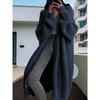 Spring Oversize Knitting Women Long Sweaters V-neck Loose Cardigan Thick Warm Coats Female New Trendy Casual Ladies Clothes