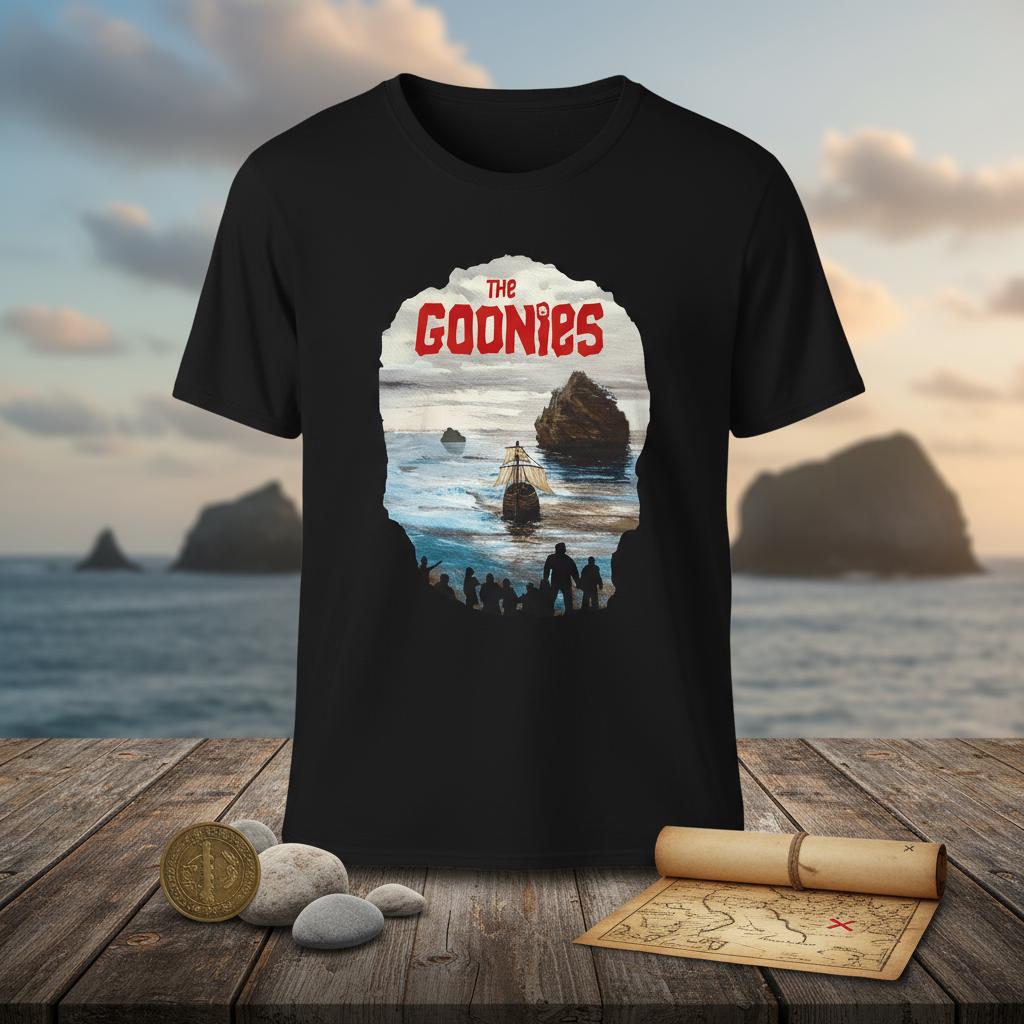 

American Retro The Seven Treasures Retro 80s Movie T-shirt for All Seasons Men and Women Casual Fashion Street Wear 4XL
