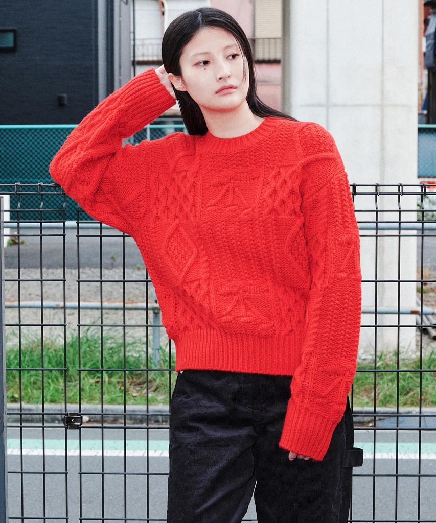 PLAC WOMEN Cherry Cable Knit_2 Colors