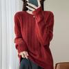 Women's cashmere sweater Qinghe cashmere 30% cashmere 70% wool autumn and winter pullover warm and fashionable