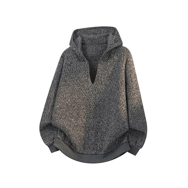 

Mens Casual Solid Color Hooded Sweatshirt Long Sleeve Top S сірий