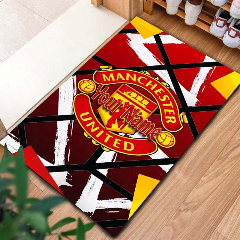 Manchester United F Custom Name Carpet Rug for Living Room Bedroom Home Sofa Decoration,Kids play Non-slip Floor Mat