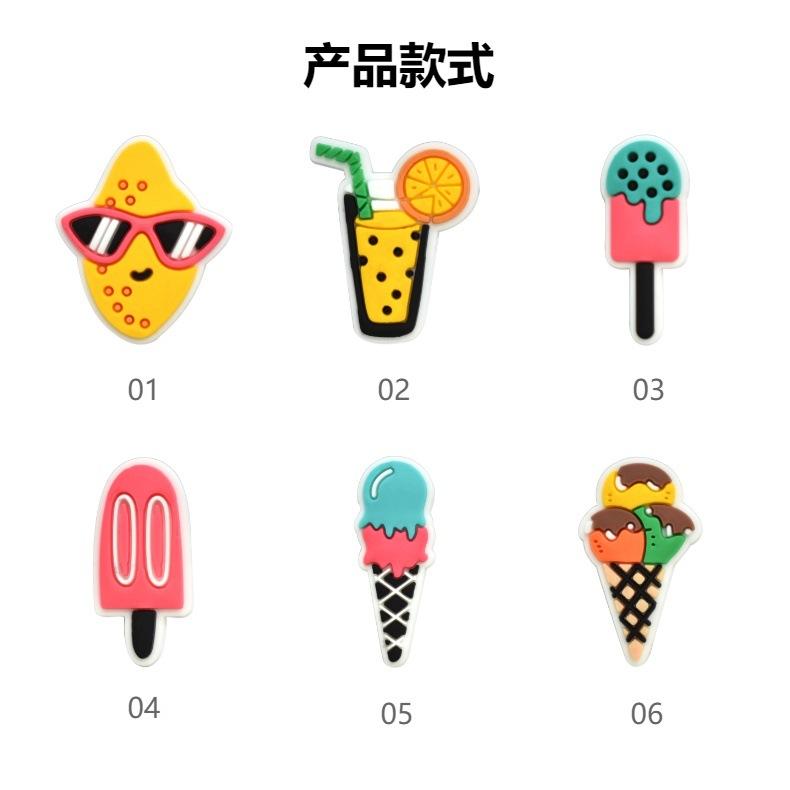 33pcs lot summer lovely shoe charms buckles hat watermelon accessories decoration for bracelet bag sandals kids outdoor gift