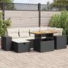 VidaXL Garden Lounge Set with Cushions 8 Pcs Black Braided Resin Acacia 3328085