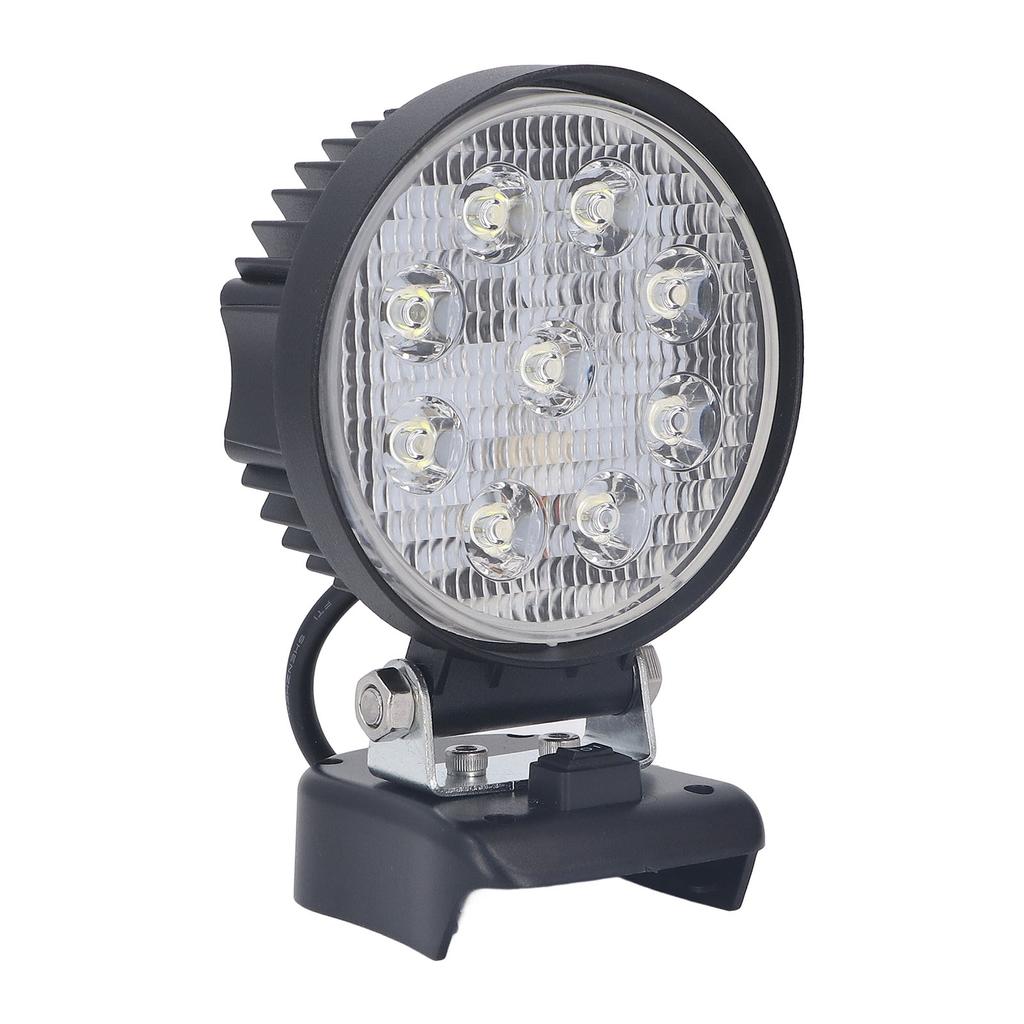 Cordless LED Work Light 18V Battery Powered 27W 2400LM Portable Handheld Job Site Flood Beam for Cam