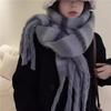 Korean Fashion Winter Imitation Cashmere Long Scarf Student Neck Thick Warm Shawl Women Tassel Scarf Blanket Thickening