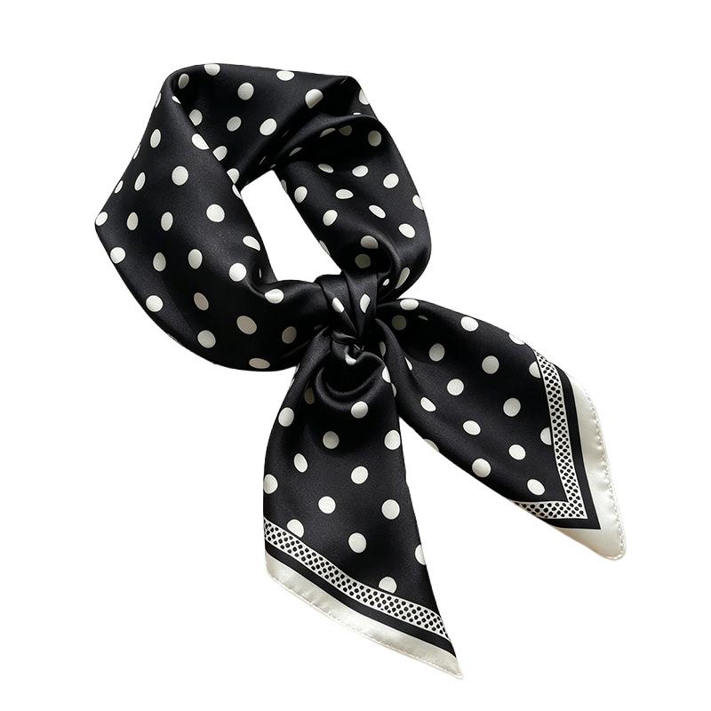 Spring and Autumn thin flight attendant occupation small scarf headscarf small square scarf female foreign style literary Korean versatile cartoon sil