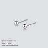 eManco Stainless Steel Round Bead Earrings - Simple Fashion Bean Design