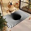 3D Illusion Black Hole Design Floor Mat - Unique and eye-catching entrance decoration, perfect for adding fun to your home decor