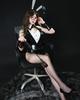 [Excellent Quality] Bunny Girl Cosplay, Plus Size Bunny Suit, Black and White Uniform, Cute and Sexy Halloween Costume for Events and Photo Shoots (Bl