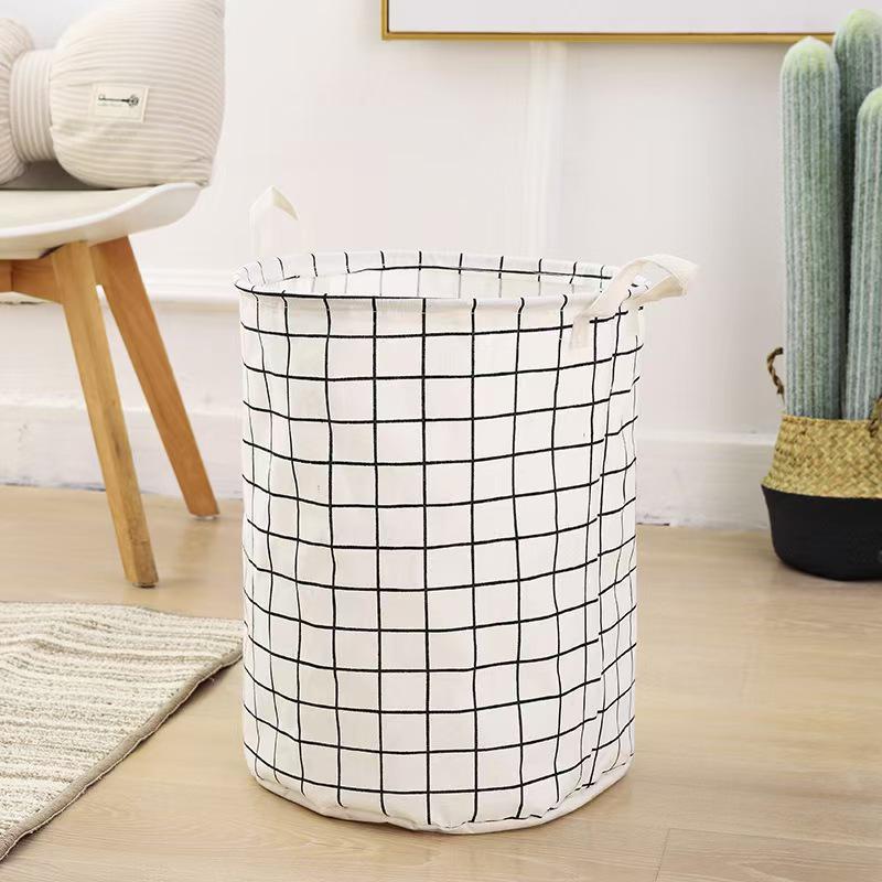 Houndstooth Foldable Laundry Hamper - Thickened Storage for Dorms, Toys, and Bathroom.