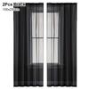 1/2Pcs Rod Pocket Voile Sheer Curtain Door Drape Shades  Living Room Bedroom Kitchen Decoration