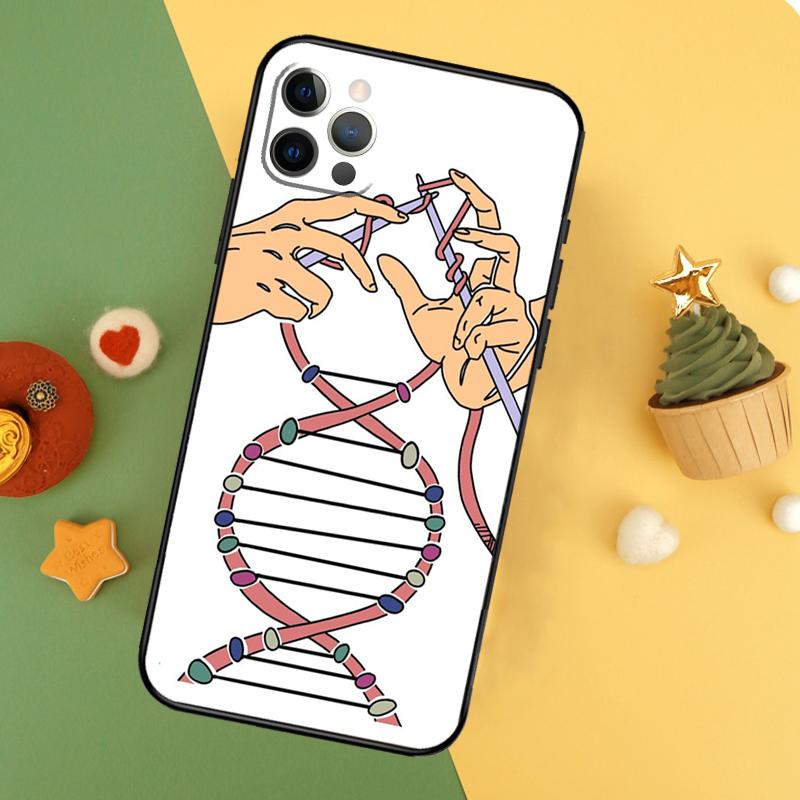 Retro DNA Science Illustration Phone Case For iPhone 17 Pro Max 17Air 16E 15 14 13 12 11 16 Pro Max Mini Shockproof Cover