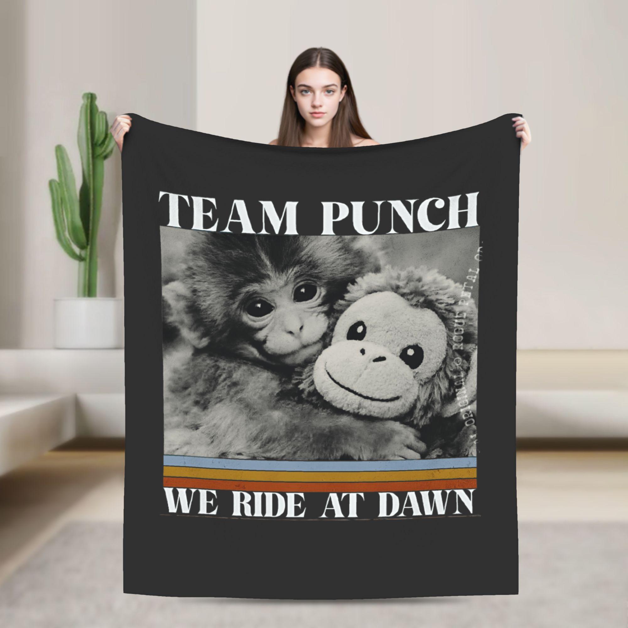 Monkey Punch Baby Graphic Little Punch Plush Blanket Girls Boys Flannel Throw Blanket Quality Bedspread Birthday Present 75x90cm