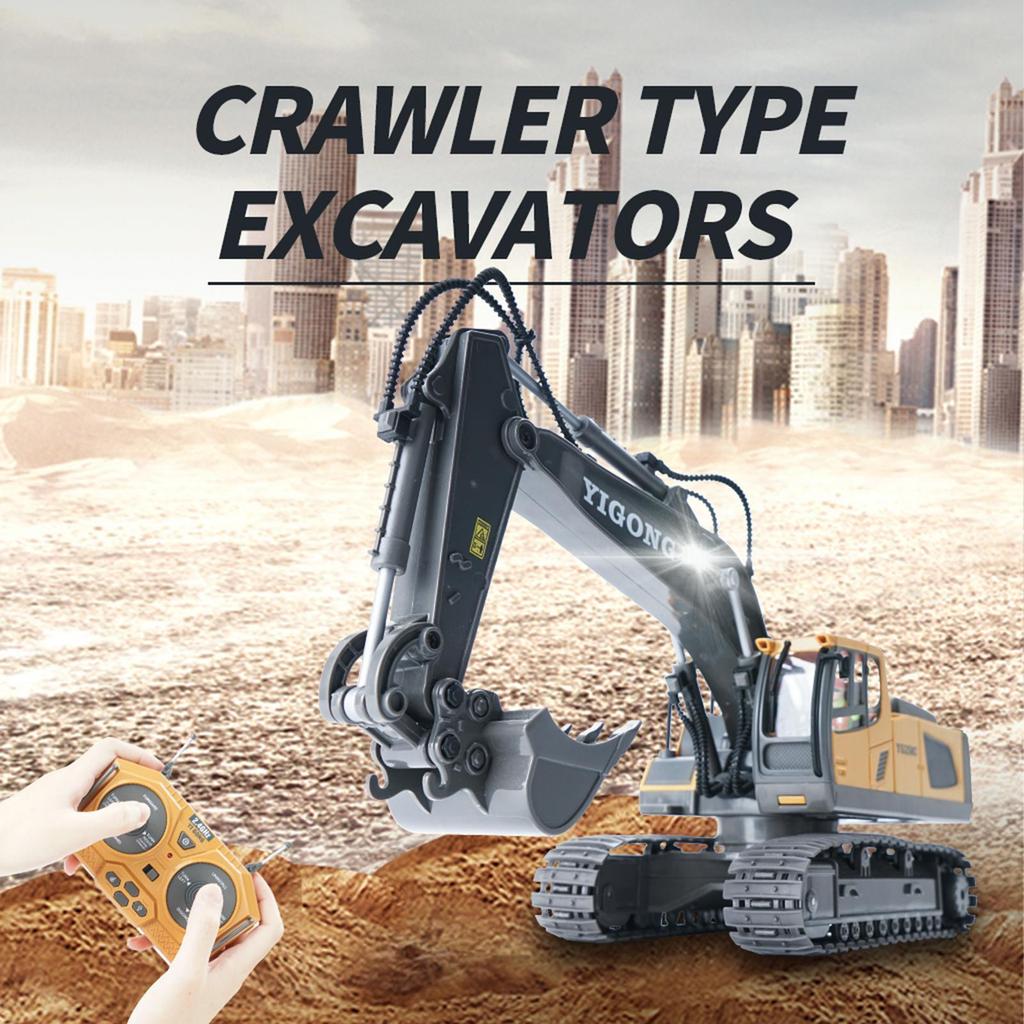 2.4G Radio Controlled RC Dump Truck 1/20 11CH Dumper Technique Cars for Boy Gift USB Rechargeable for Children
