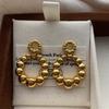 Gold Woven Geometric Earrings Earrings Vintage Exquisite Premium Personality Unique Earrings