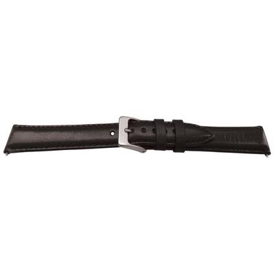 Watch Bracelet - MY-MONTRE - 18mm (16mm) - Nappa Calfskin - Extra Long 190–220 Mm - Black