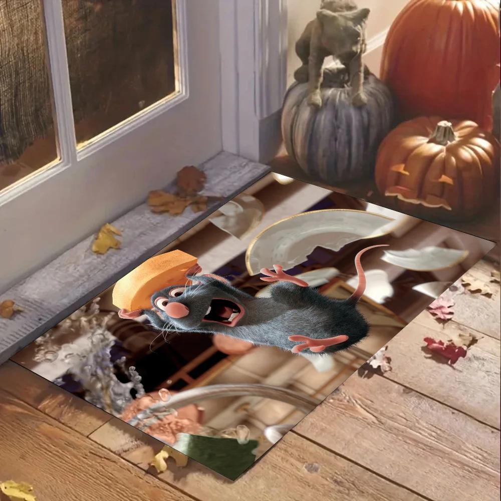 1pc  Disney Ratatouille Bathroom Absorbent Mats Anti-Slip Mats Home Decor Supplies Carpets Home Kitchen Floor Mats