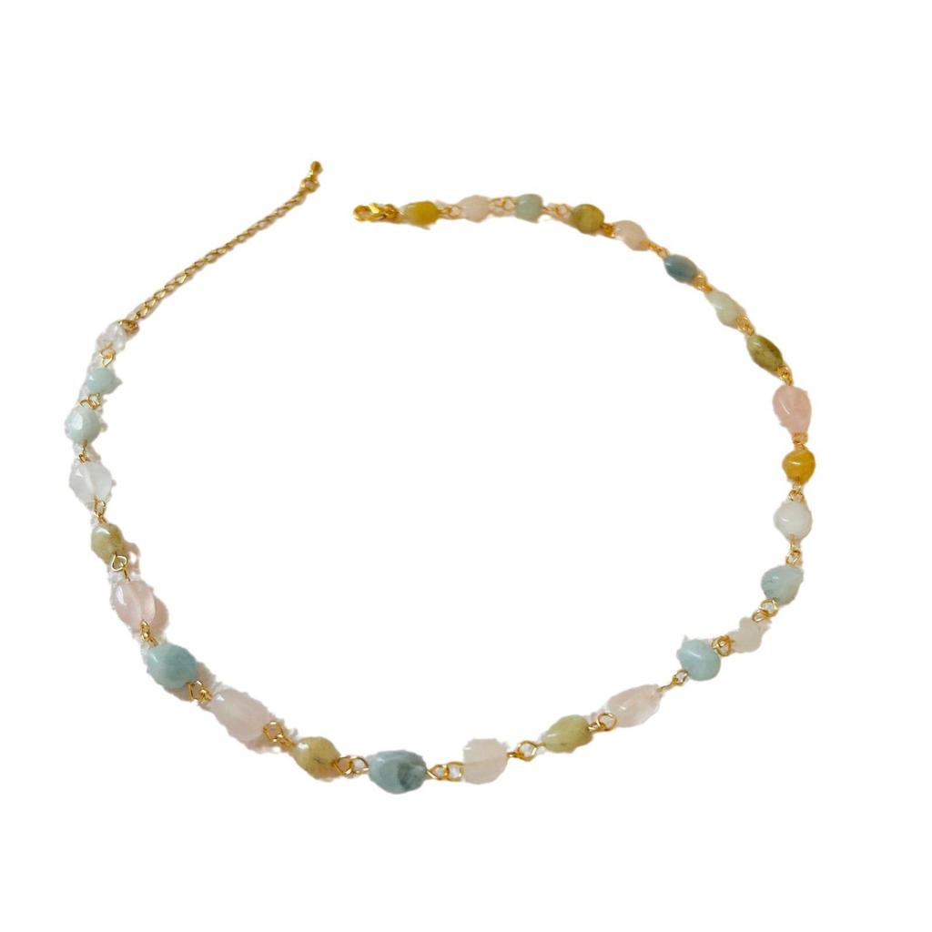 Barevný náhrdelník a náramek ze drahokamů: Nastavitelný, Dámský design v čínském stylu