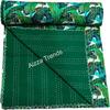 Aizza Trends Handmade Pure Cotton Printed Kantha Quilt  - Traditional Look Bed Spread Kantha Gudri - Vintage Hand Stitch Gudri