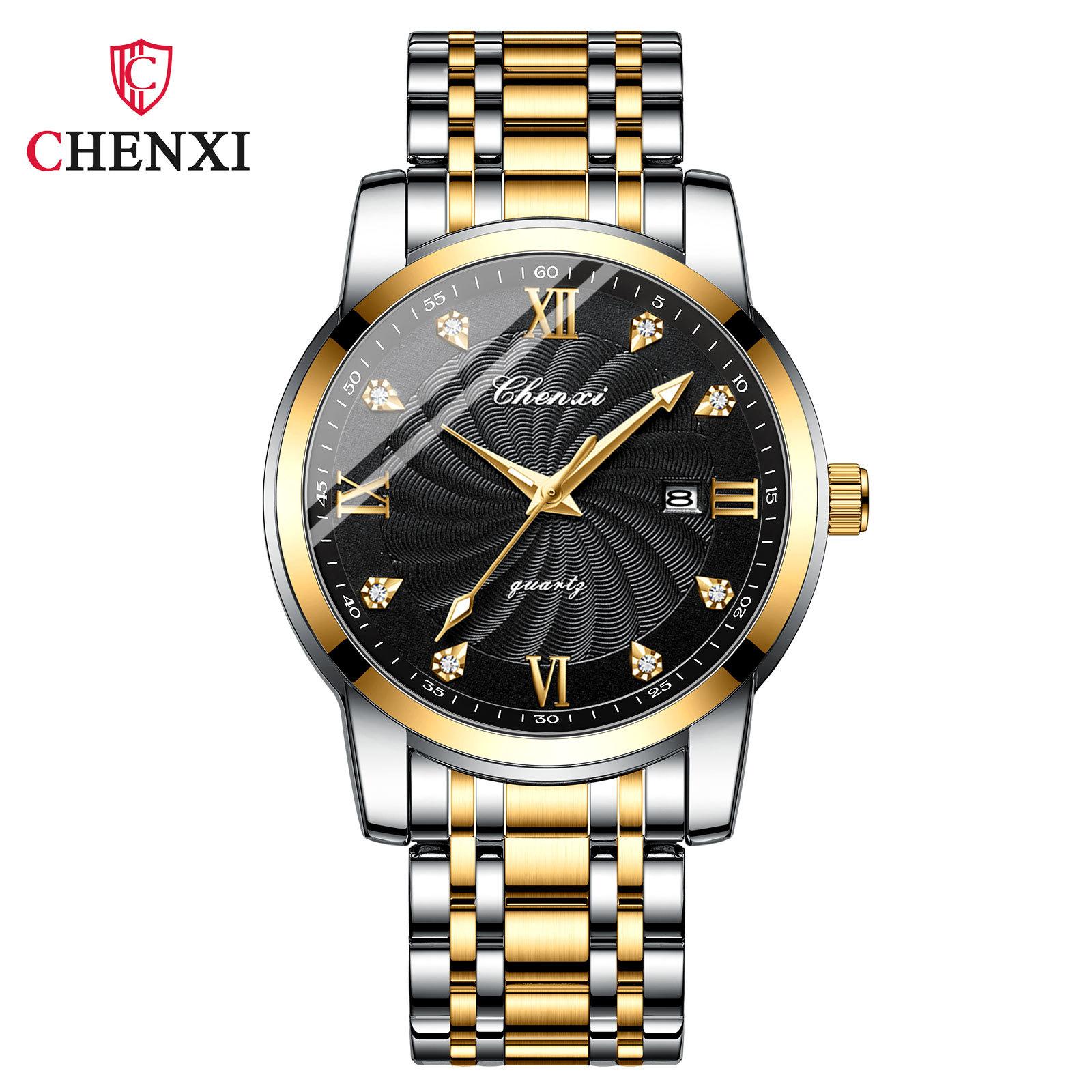 

Новые роскошные мужские часы высшего бренда с коробкой-календарем, водонепроницаемые простые деловые модные светящиеся мужские кварцевые часы