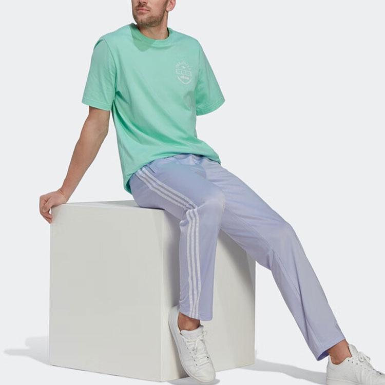 Adidas Originals Color Block Striped Pocket Casual Sports Long Pants Men Bottoms Light-Purple HR7899